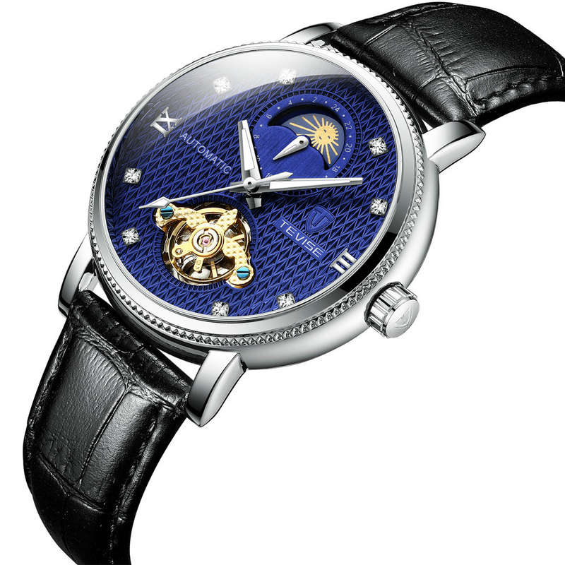 TEVISE T612 Luminous Business Style Automatic Mechanical Watches 24 Hours Display Men Watch