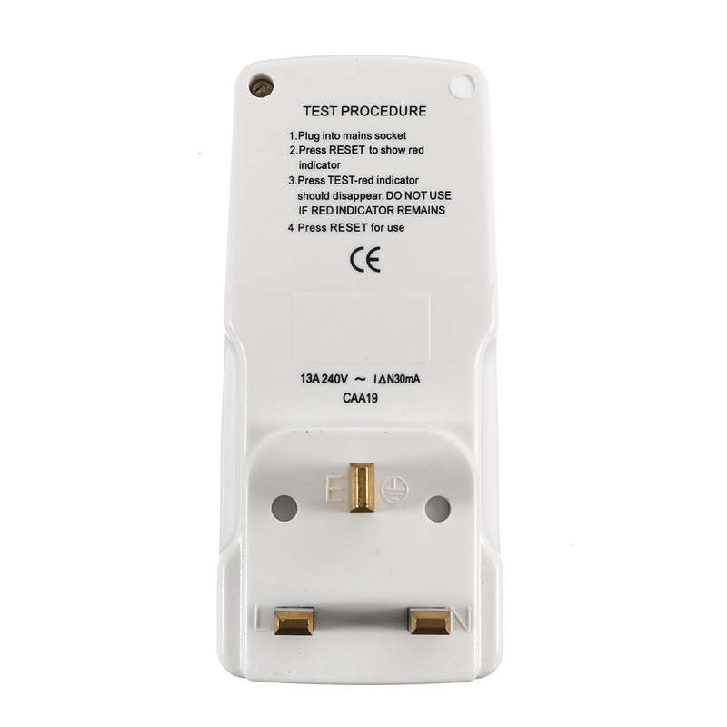 220V 13A RCD Safety Adapter Plug Power Circuit Breaker Socket Test Reset