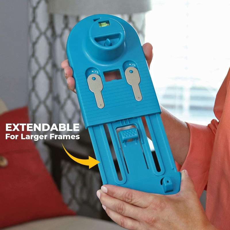 Drillpro All-in-One Picture Hanging Leveling Tool for Sawtooth Wire Picture Hangers with Hardware Ca