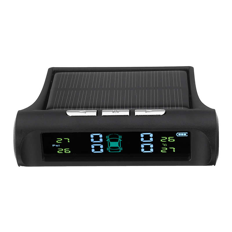New Car Solar Wireless TPMS Tyre Tire Pressure Monitor System LCD+4 External Car