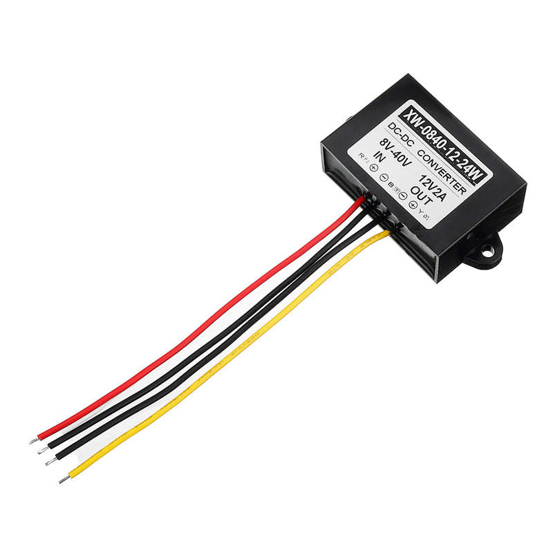 Waterproof 8-40V to 12V 2A Buck Regulator 12V 24W Automatic Step up and