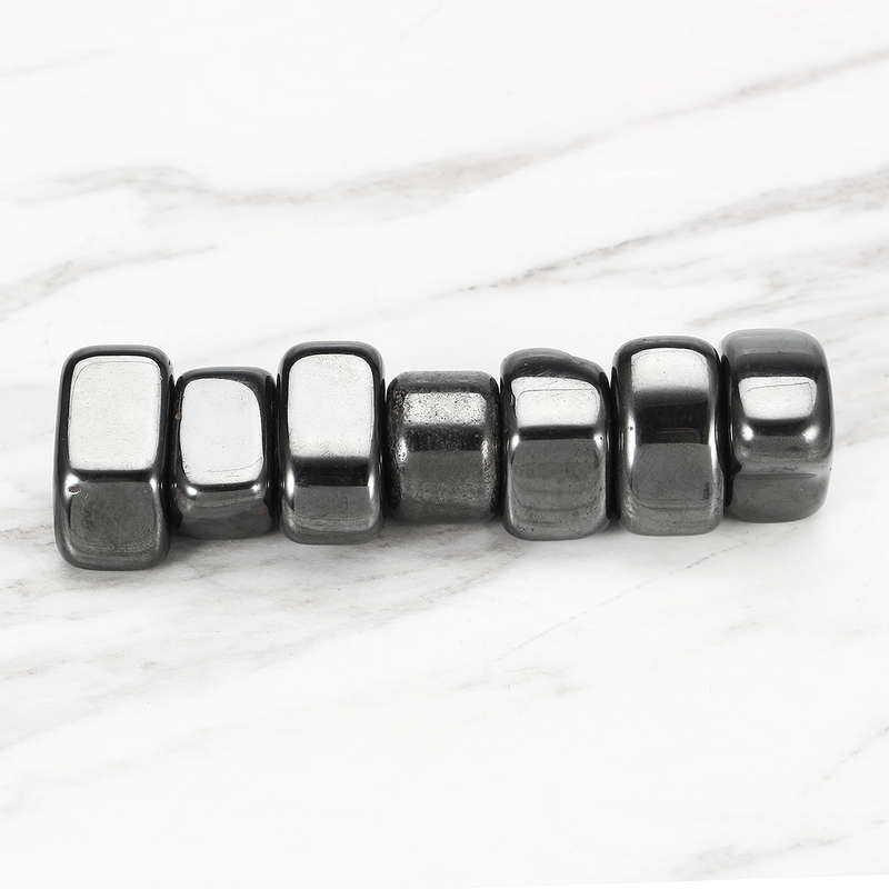 7Pcs/ Pack Black Lodestone Magnetite Tumbled Stone Wicca Reiki Crystal Healing 18 Decorations...