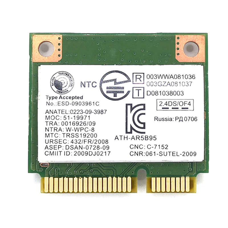 2.4G 150Mbps Internal Wireless Network Adapter WiFi Adapter MINI PCIE Network Card for Laptop Lenovo