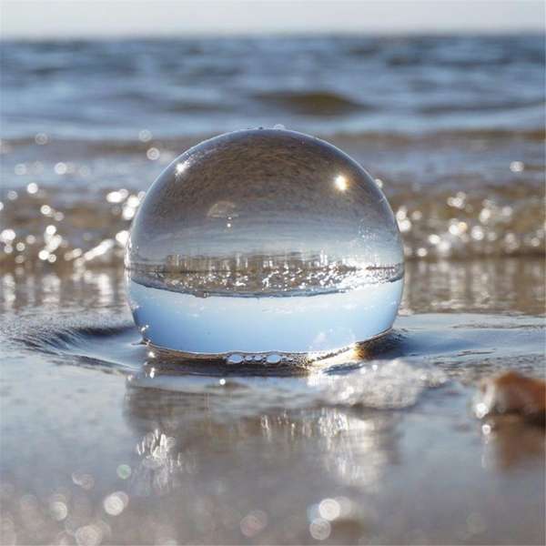 New 50/100/120/150mm K9 Crystal Photography Lens Ball Photo Prop Background Deco