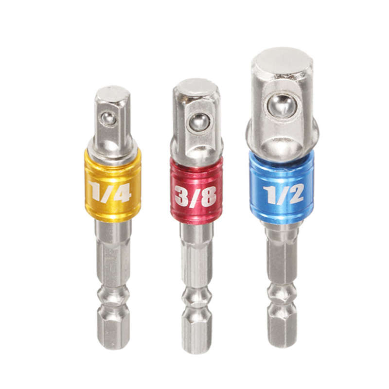 New Drillpro 3Pcs Power Screwdriver Extension Bar Adapter 1/4 Inch Hex Shank Power Screwdriver