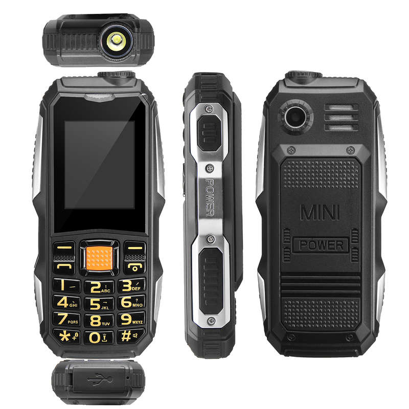 HAIYU 2.0 Inch 4800mah GSM Carriers Dual Sim Cell Phone Long Stand-by Rugged Phone...-(Color Black)