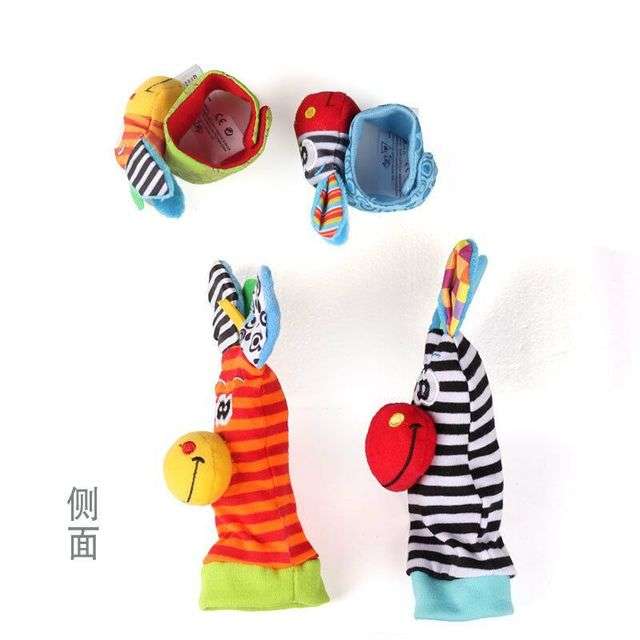 New Baby Animal Wrist Band Rattle Socks Baby Watch With Rattle To Comfort Baby Plush Toys