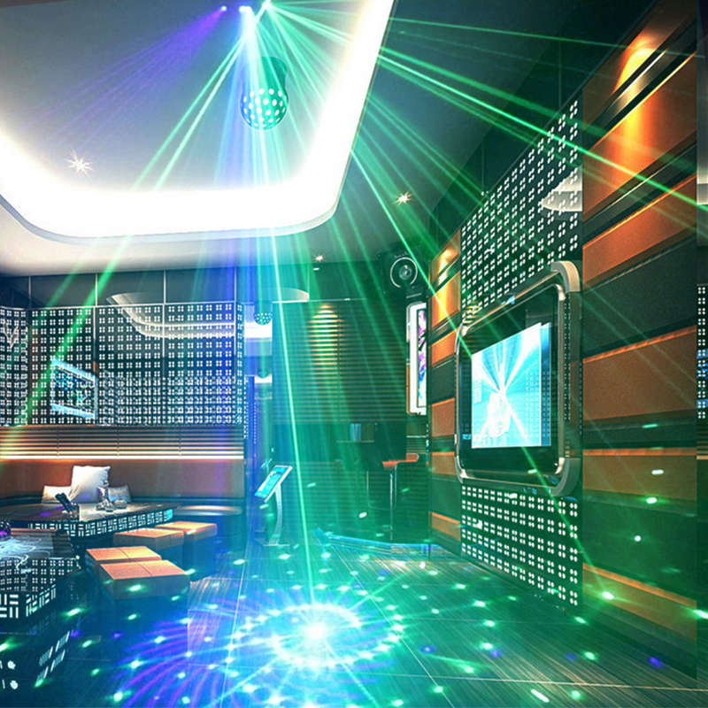 Laser LED Light Remote 9-EYE RGB DMX Projector Strobes DJ KTV Disco St