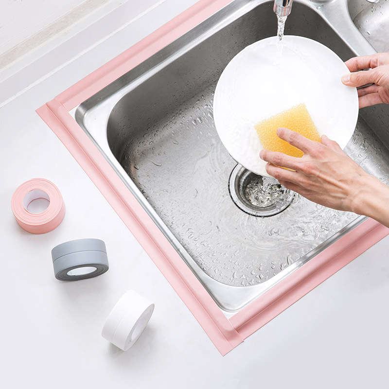 (Color. White)3.8CM X 3.2M PVC Kitchen Bathroom Sink Waterproof Sealing Tape Anti-mildew Strong ...