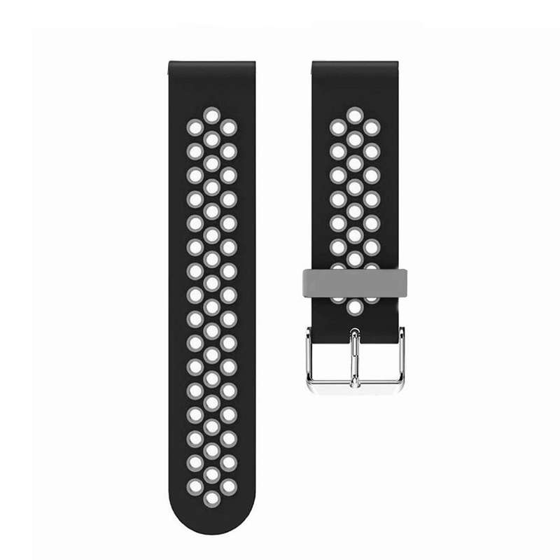 Bakeey 22MM Colorful Silicone Watch Band For Huawei Watch GT 2 46MM Version (Color Black+Green)
