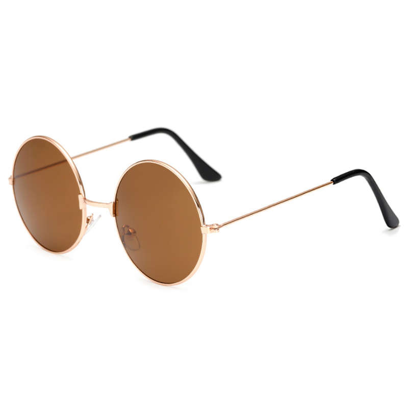 Retro Round Aviator Pilot Glasses Sunglasses Reflective Color Film