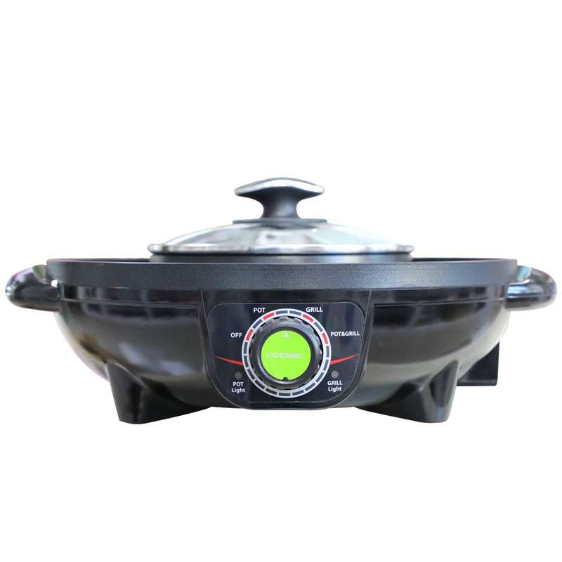 LIVEN 1300W Electric Grill with Hot Pot from Xiaomi Youpin Non-stick 3 Gear Adjustment