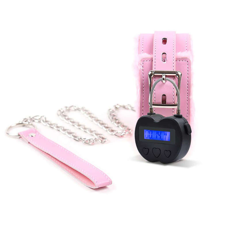 USB Rechargeable Time out Padlock Max Timing Lock Digital Timer Alarming Padlock w/ L (Color1 Black)