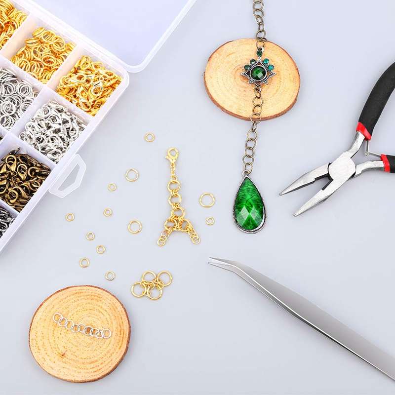 3143Pcs DIY Jewelry Findings Jewelry Making Starter Kit With Open Jump Rings Lobster Clasps, Jewelry
