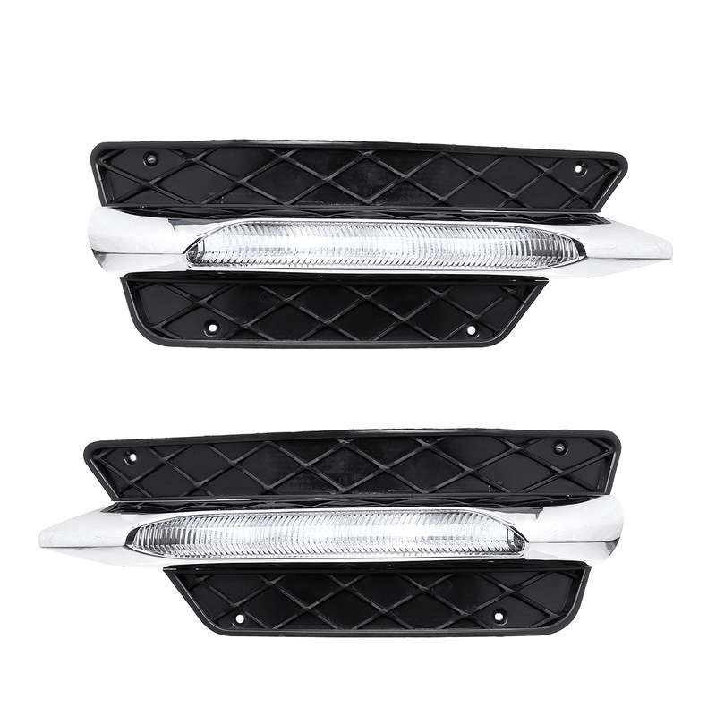 Car Front Bumper LED DRL Daytime Running Lamps Fog Lights For Benz W204 C-Class 2012-2014