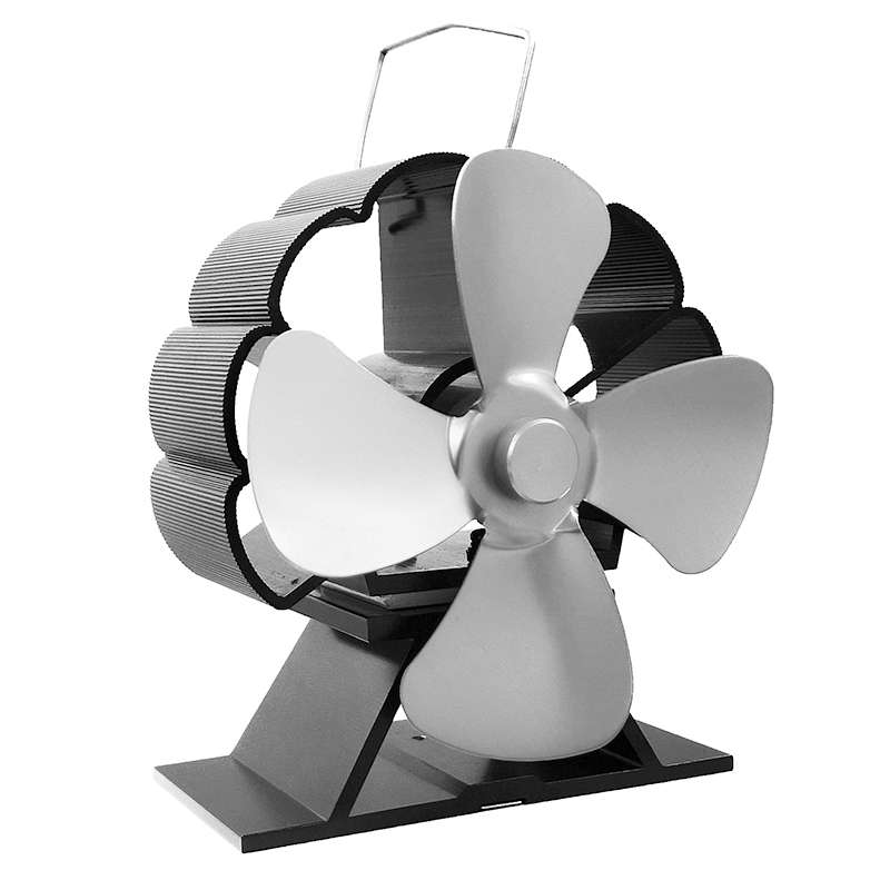 4 Blade Stove Fan 160-210CFM 1300RPM Heat Powered Stove Fan for Wood Log Burner Firep (Color Bronze)