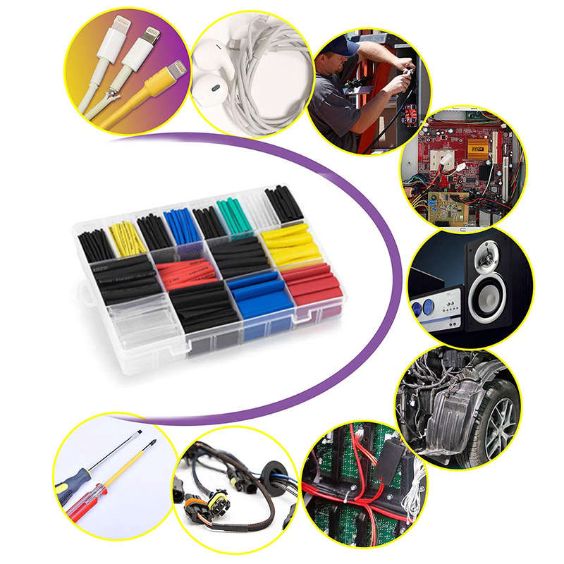 580pcs Set Heat Shrink Tube Assorted Insulation Shrinkable PVC Tube 2:1 Wire Cable Sleeve Kit