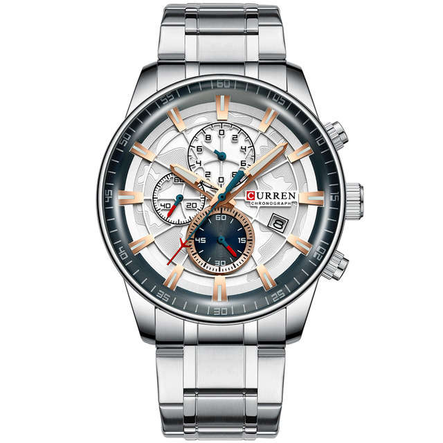 CURREN 8362 Full Steel Business Style Men Wrist Watch Luminous Display Quartz Watch