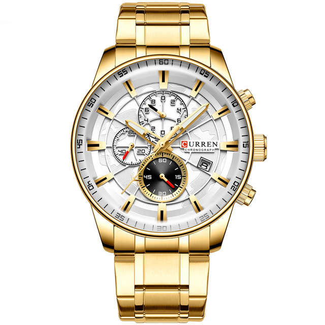 CURREN 8362 Full Steel Business Style Men Wrist Watch Luminous Display Quartz Watch