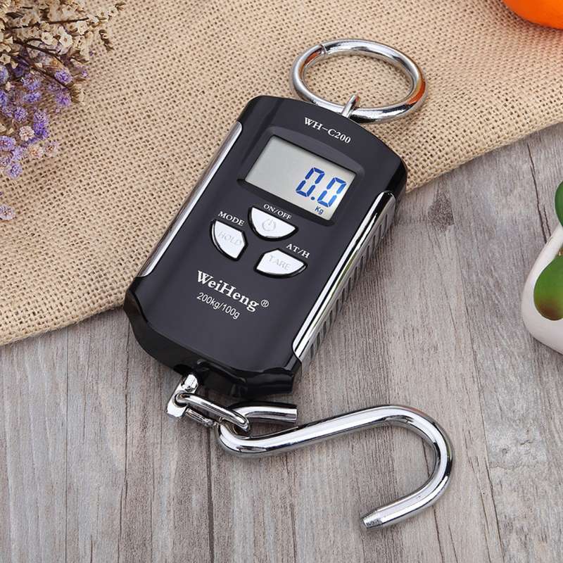 WH-C200 Micro Crane Scale Portable Electronic Scale 200KG/100G With Hook Scale for Indu (Color1 Red)