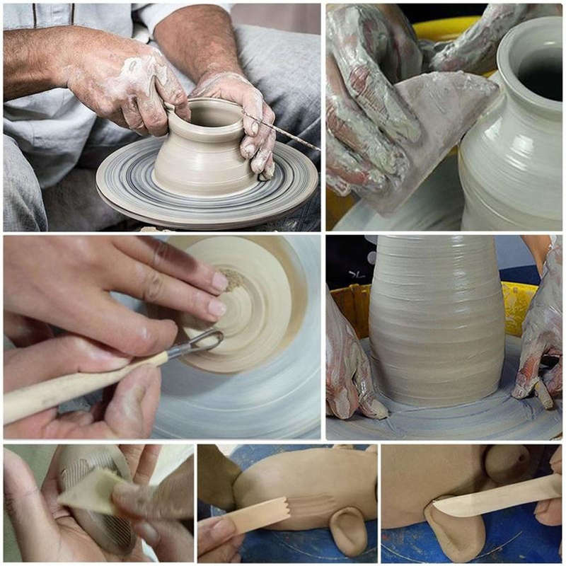 DIY Pottery Clay Sculpting Carving Modelling Tool Set Clay Sculpture Ceramic Craft (Type C)