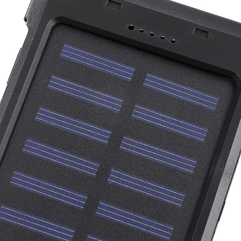 Electric Charging Solar Power Bank Case 2 LED Dual Ports Waterproof Power Bank For S (Color1 Orange)