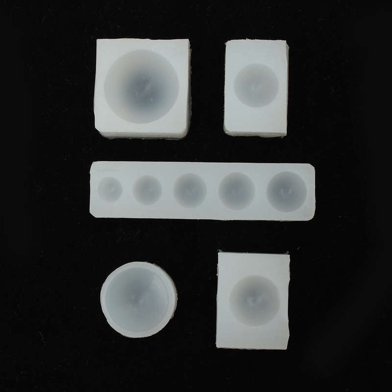 5pcs/Set Half Round Silicon Mould For Epoxy Resin Jewelry Decorative Craft