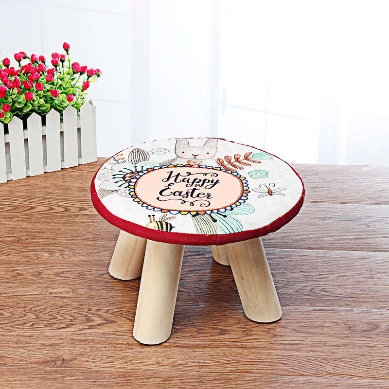 RANDOM DESIGN Soft Cushion Sitting Stool / Chair with Removable Cushion Cover