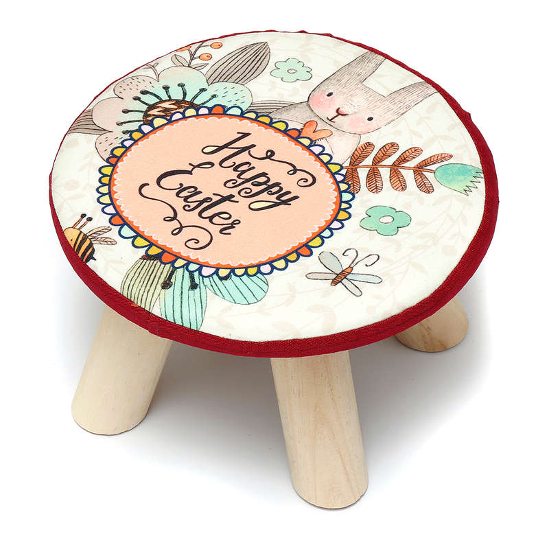 RANDOM DESIGN Soft Cushion Sitting Stool / Chair with Removable Cushion Cover