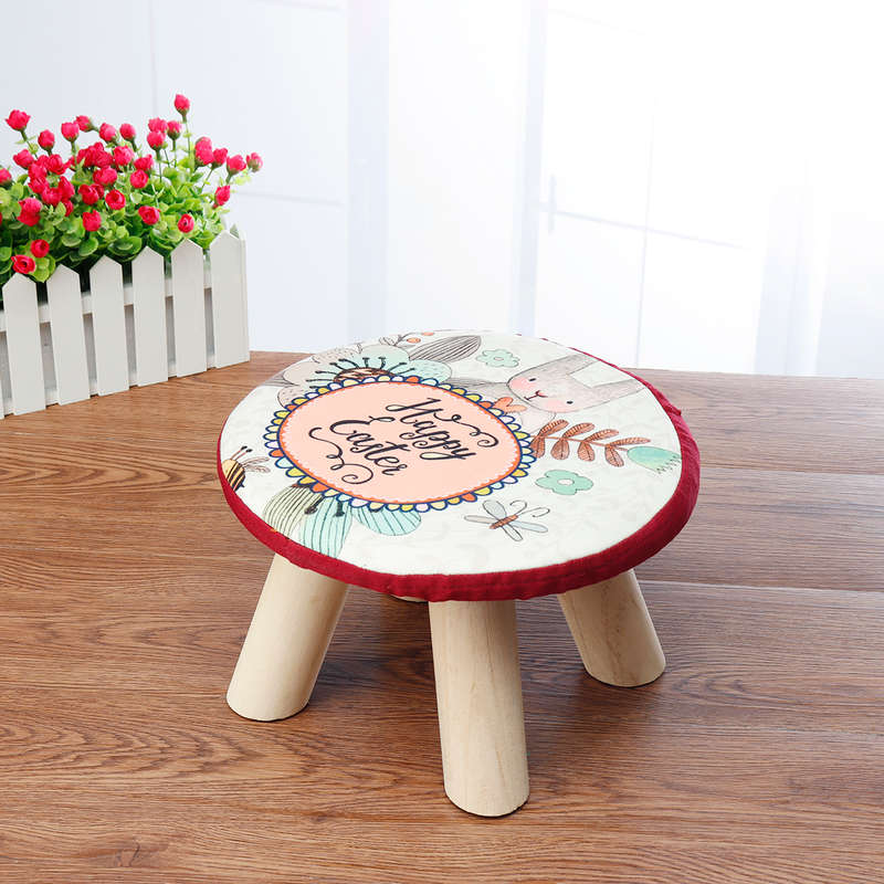 RANDOM DESIGN Soft Cushion Sitting Stool / Chair with Removable Cushion Cover