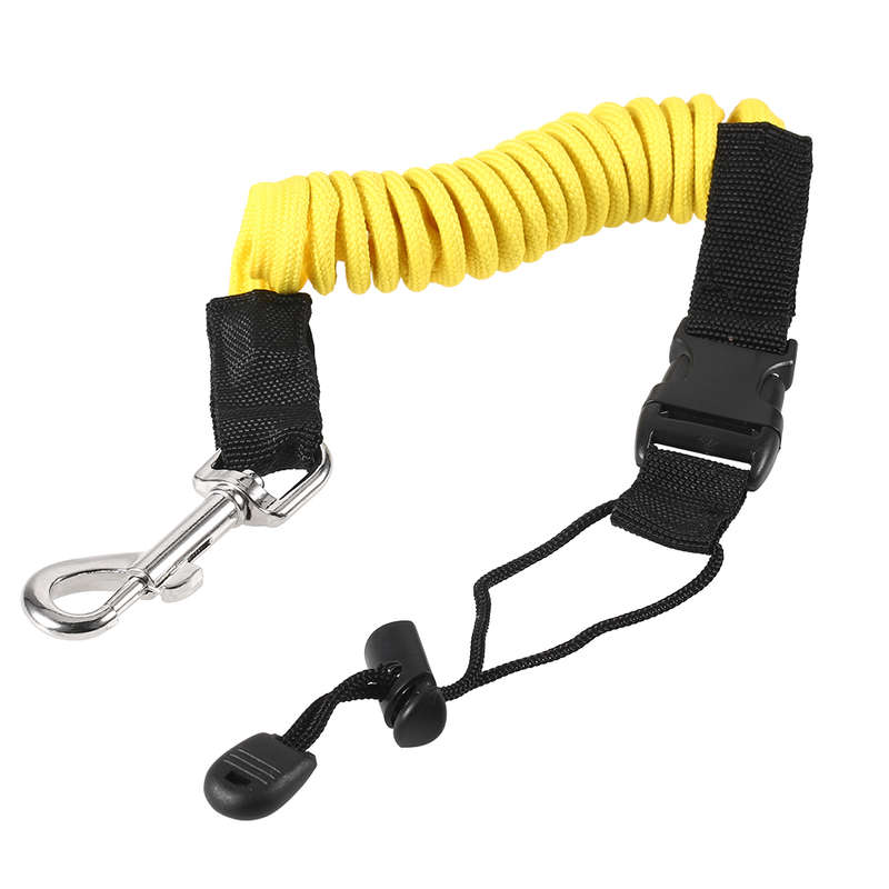 Elastic Kayak Canoe Paddle Leash with Metal Hook Surfboard Surfing Rope Safety Rowing Boats Lanyard