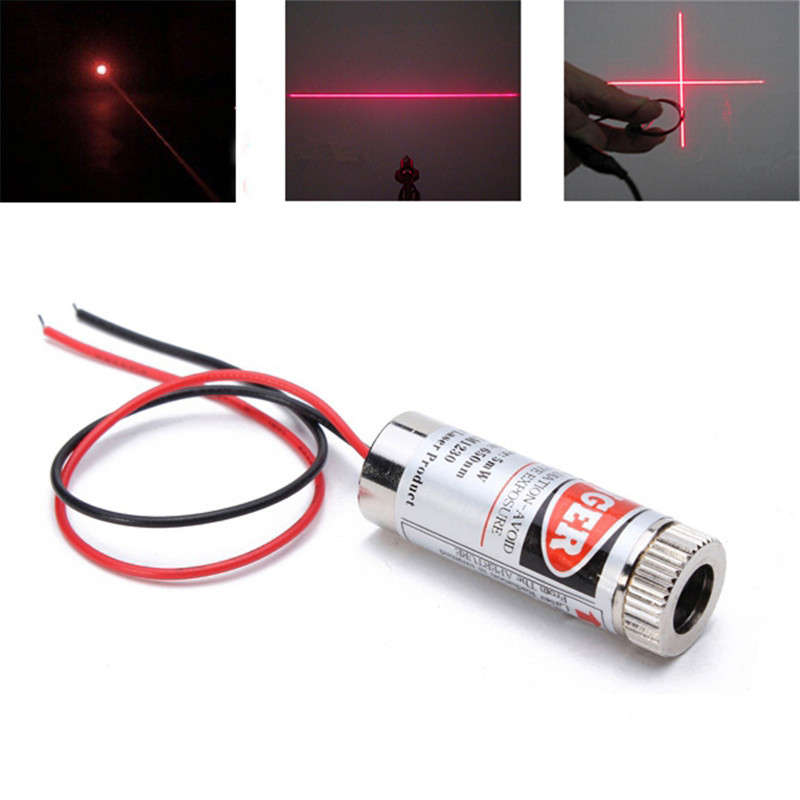 5mW 650nm Focusable Red Dot/Cross/Line Laser Diode Module (Type A)