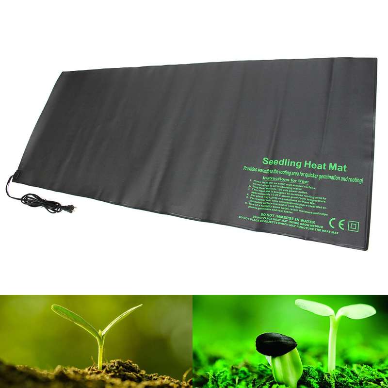 110V/220V 121X52cm Seedling Heat Mat Seeds Starter Germination Propagation Clone (Plug 220V EU Plug)