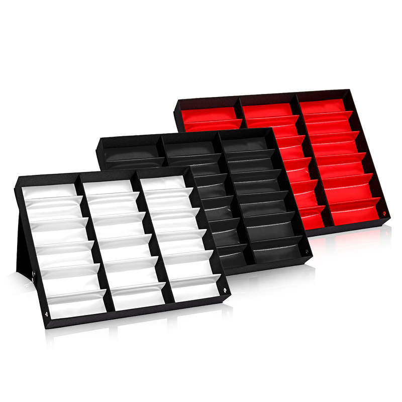 18 Grids Eyeglass Sunglasses Glasses Storage Display Box Grid Stand Case Box