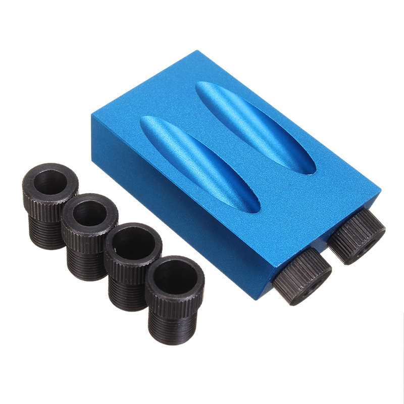 7/14PCS Pocket Hole Screw Jig Dowel Drill Joinery Kit Woodworking Guides Tool