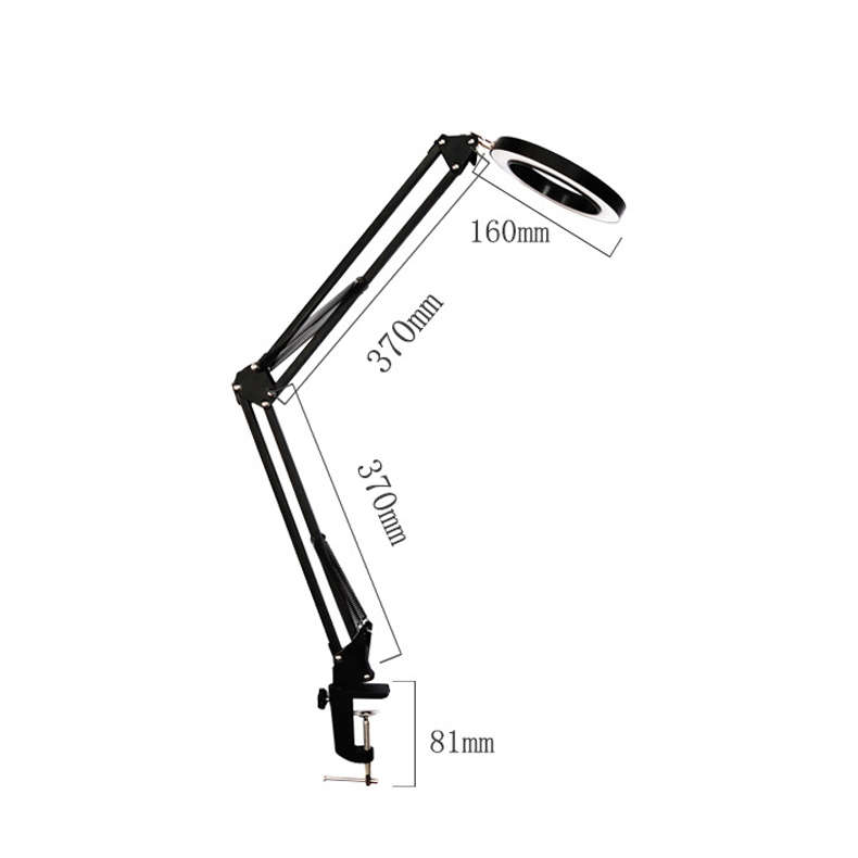 Daniu Lighting Led 5X 740Mm Magnifying Glass Desk Lamp With Clamp Hands Usb-Powered Led Lamp Magnifi