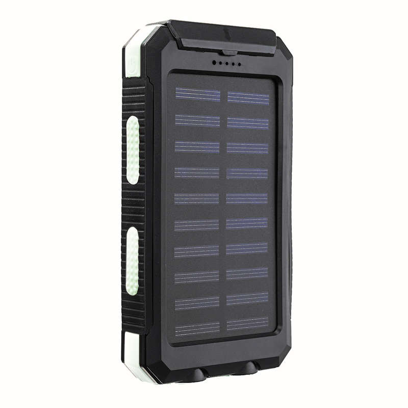 Electric Charging Solar Power Bank Case 2 LED Dual Ports Waterproof Power Bank For S (Color1 Orange)