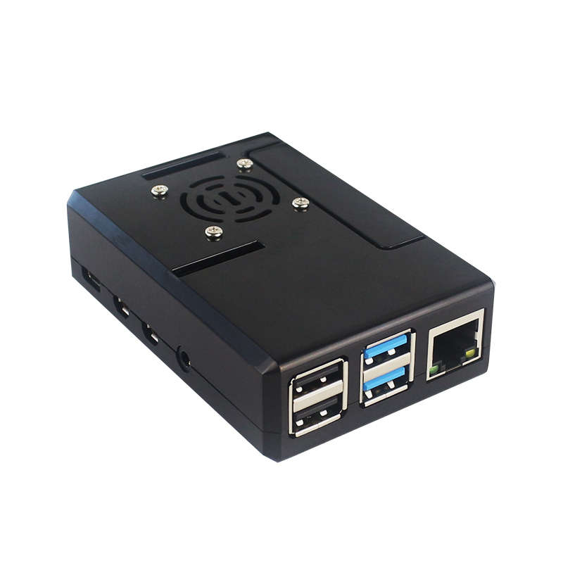 Caturda C2119 Black/Transparent Case With Cooling Fan ABS Protective Shell DIY Kit for Raspberry Pi