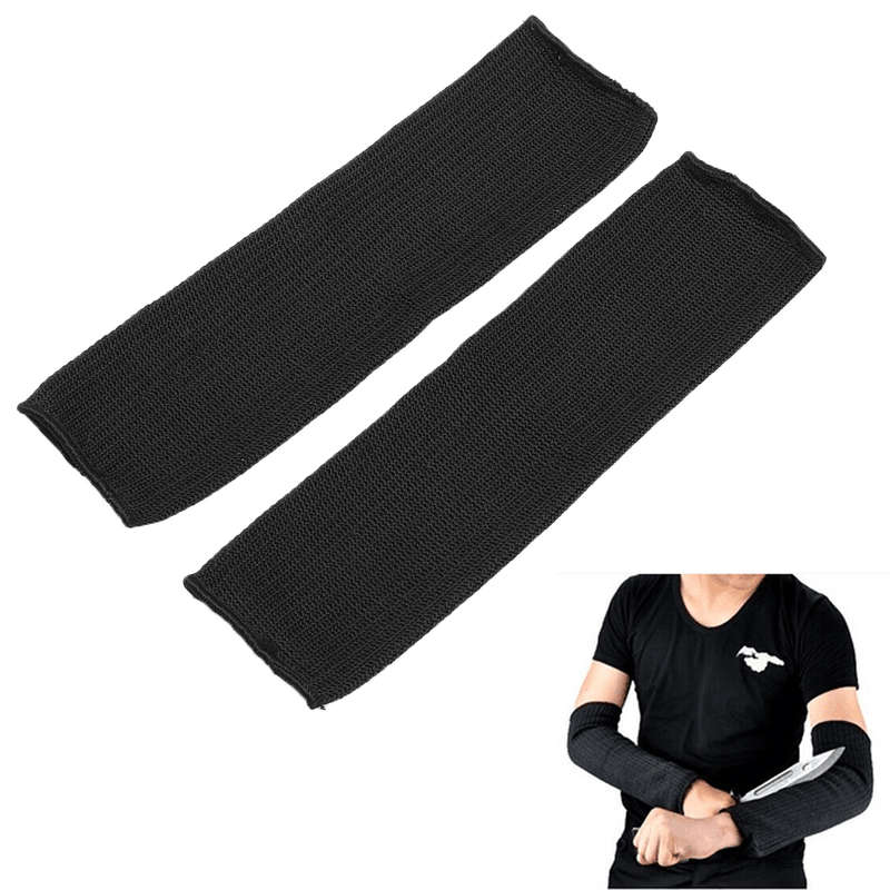 1Pair 35cm Outdoor Camping Arm Sleeves Stainless Steel Wire Safety