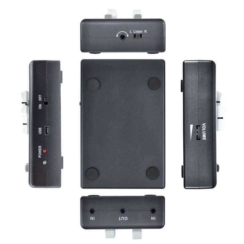 COKYIS K1000 Audio Sound Mixer Mini Pocket Mixer Mini Mobile Phone Mixer (Color&Plug White&US Plug)