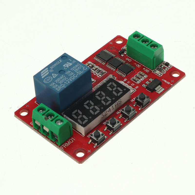 FRM01 DC5/12/24V 1 Channel Multifunction Relay Module Loop Delay Timer Switch Self-Locking Timing Bo