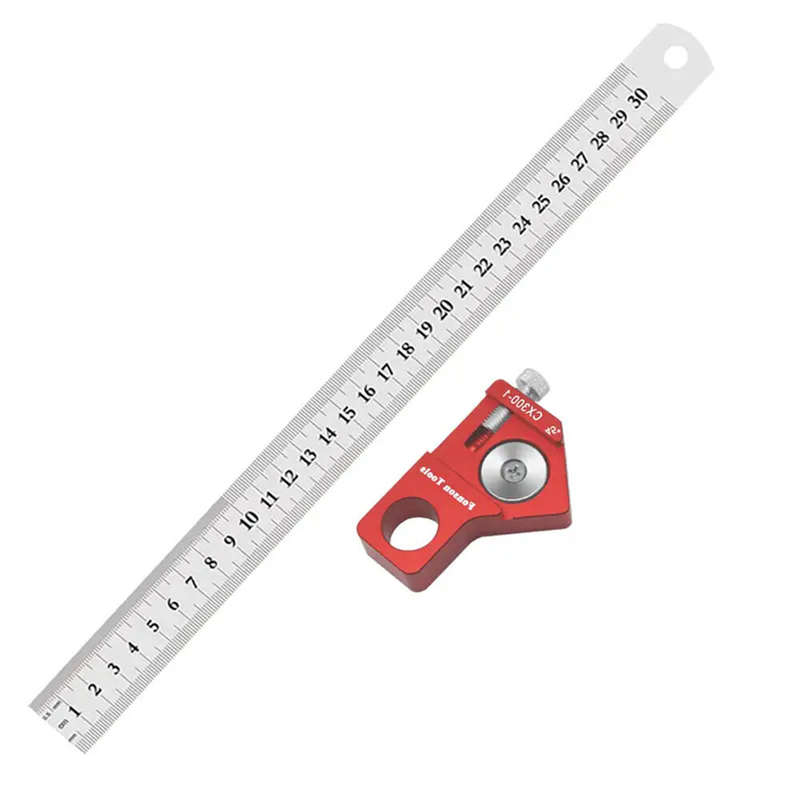 Combination Square 0-300mm Carpenter Square Angle Ruler 45/90 Degree Marking With Precision Etched S
