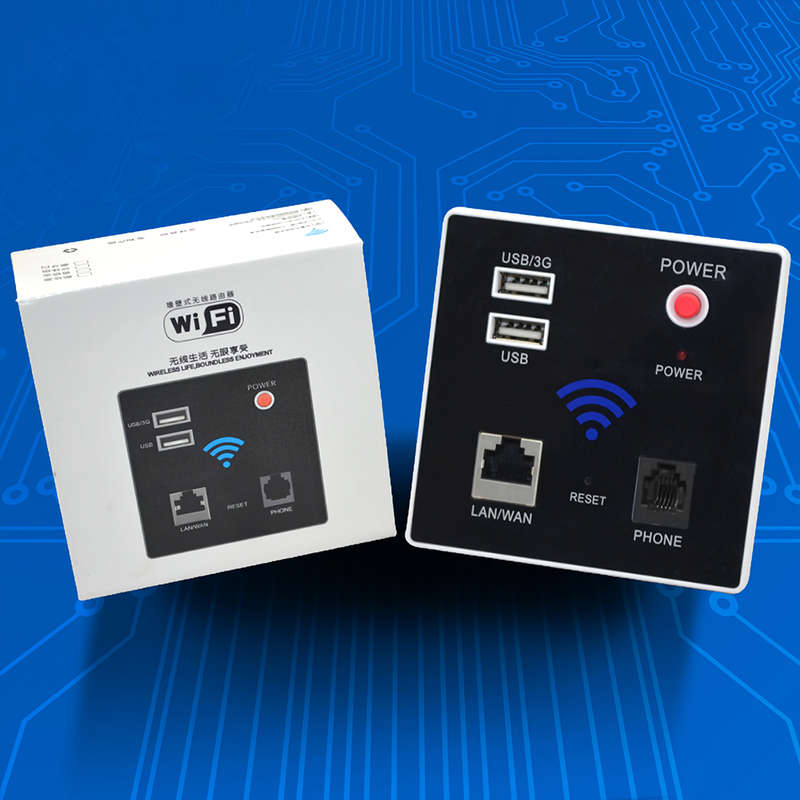 300Mbps Wifi Router Wall Embedded Wireless AP Repeater 2.4G Portable USB RJ11 Module Router USB Char
