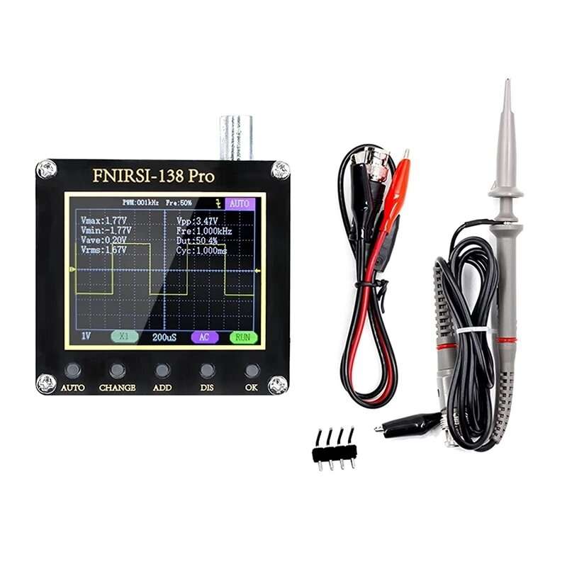 FNIRSI 138Pro Multifunction 2.4-Inch Display Digital Oscilloscope One Button Auto Adjust PWM Square