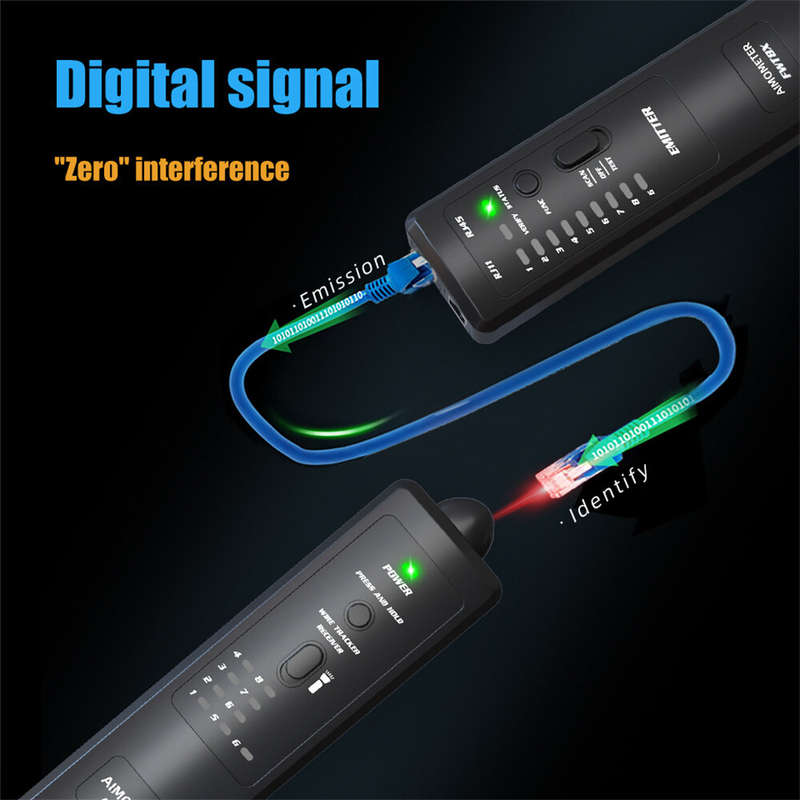 BSIDE FWT8X Network Cable Tracker Detecteur RJ11/45 Lan Ethernet Phone Wire Tester Finder Telecom To