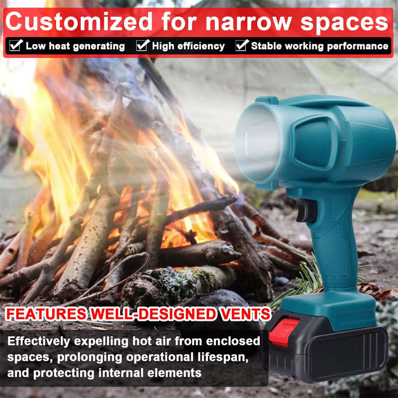 Turbo Fan 1000W Handheld Cordless Fan with Dual Motor Options High-Speed Blowing Power Compatible wi