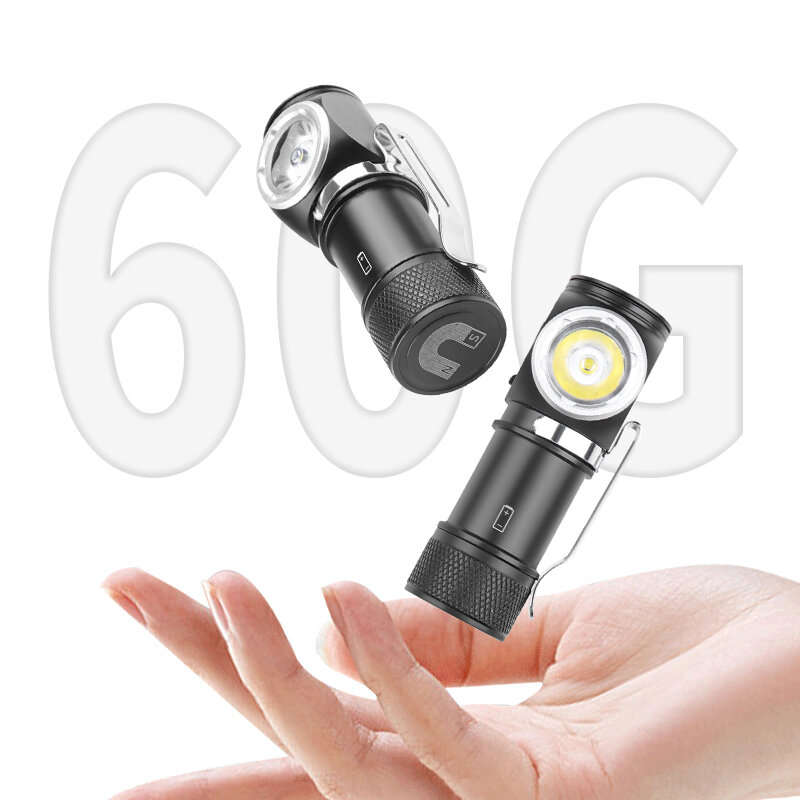 P8 LED 600LM Mini Flashlight Built-in Battery Type-C Charging Portable Strong Light Multi-Function W