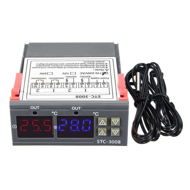 110-220V STC-3028 Dispaly Temperature Humidity Thermostat Controller Temperature Humidity Control Th