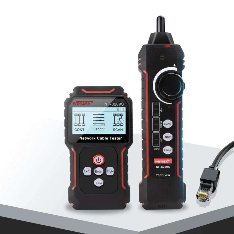 New NF-8209S LCD Network Cable Tester Wire Tracker PoECurrent Length cabl RJ45 Cable Tracker multifu