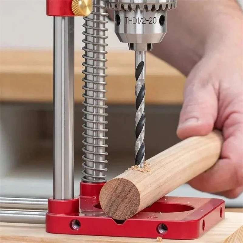 Aluminum Alloy Woodworking Drill Locator Pocket Hole Jig Drill Guide Adjustable Punch Locator for DI